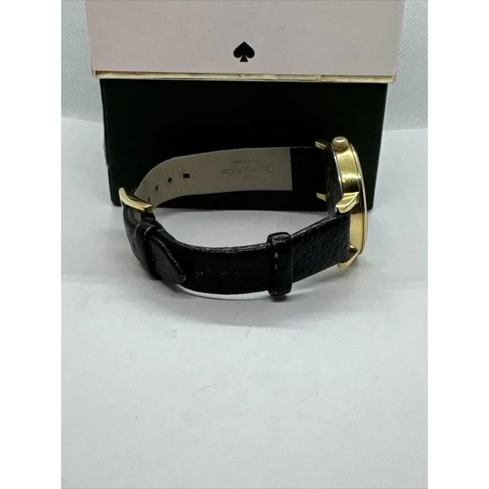 Kate Spade New York 0107 Women's Black Leather Analog Dial Quartz Watch JNA166